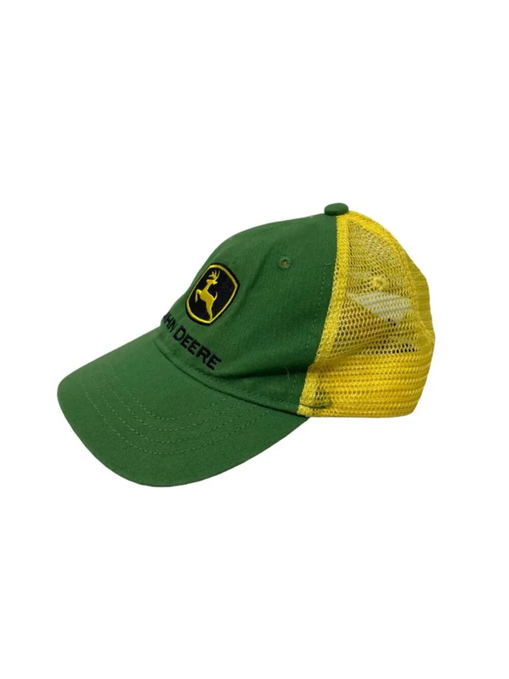 John Deere Hat Toddler OS Trademark Trucker Baseball Mesh Snap Back Green Yellow